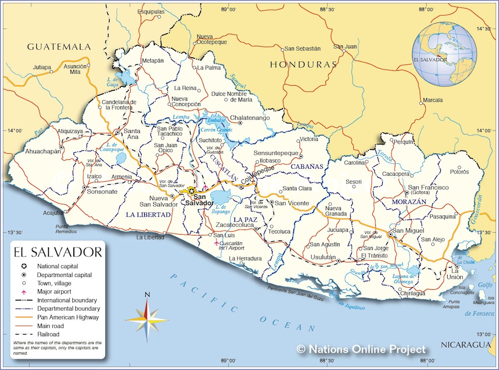 Many Sizes; Cia Map Of El Salvador 1980 Poster 