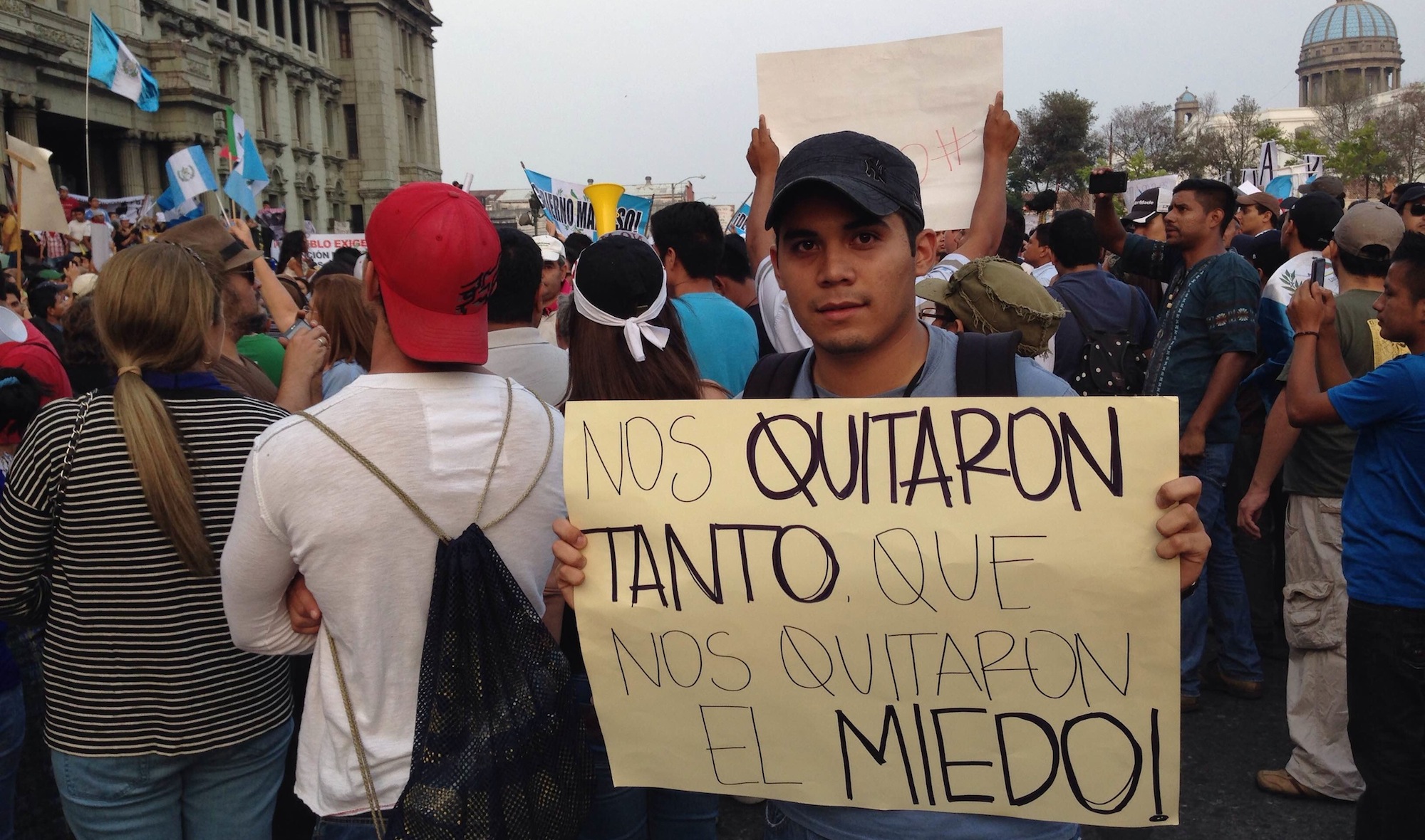 "They took everything from us, even our fear." Guatemala City. Photo courtesy of Carlos Sebastián.